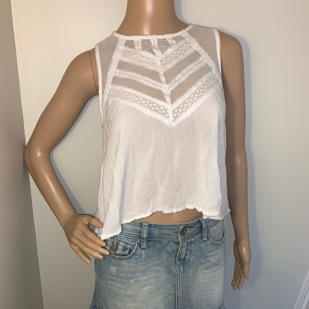 FREE PEOPLE White Tank Size S
